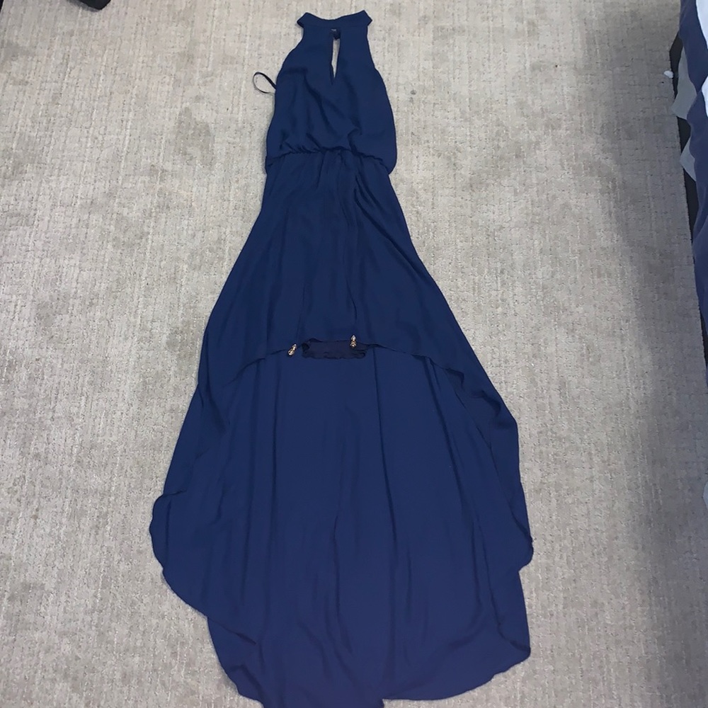 XS Navy Blue Long Flowing City Studio Dress